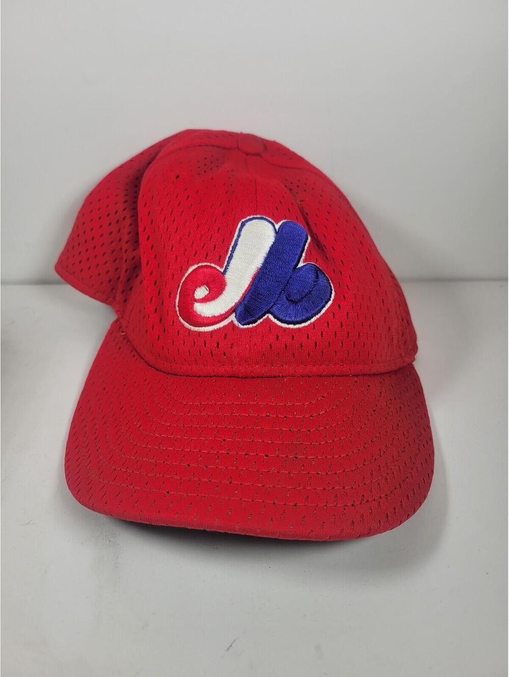 New Era Montreal Expos 59fifty Authentic Collection Size 7 Red Mesh Fitted Hat